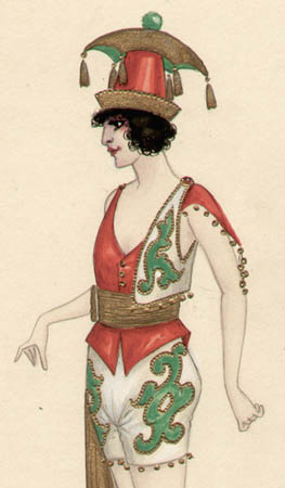 Russian Gypsy Woman costume design, detail