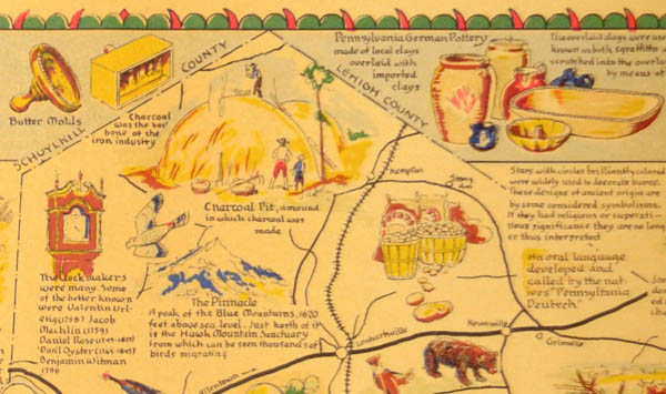 Pictorial Map, Berks County: An Historical Map