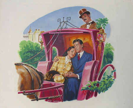 Myrna Loy and Donald Woods in Carriage