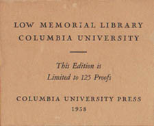 Original label accompanying Library print