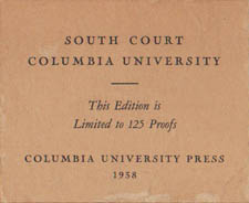 Original label accompanying South Court print