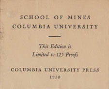 Original label accompanying School of Mines print