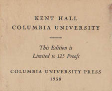 Original label accompanying Kent Hall print