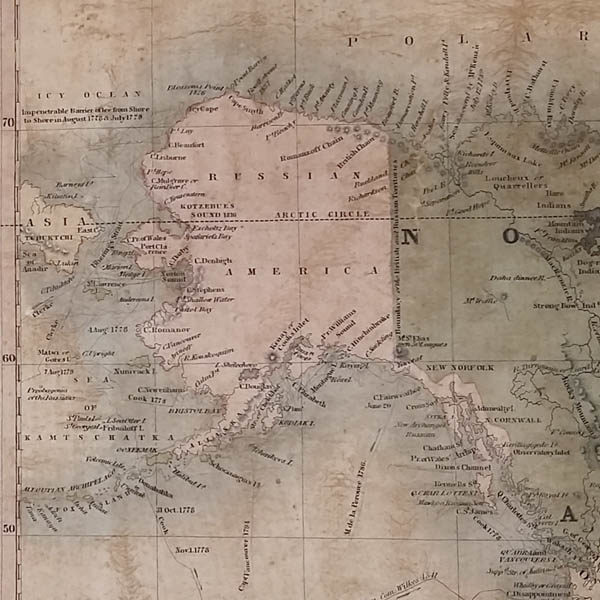 Detail of Alaska, called "Russian America."