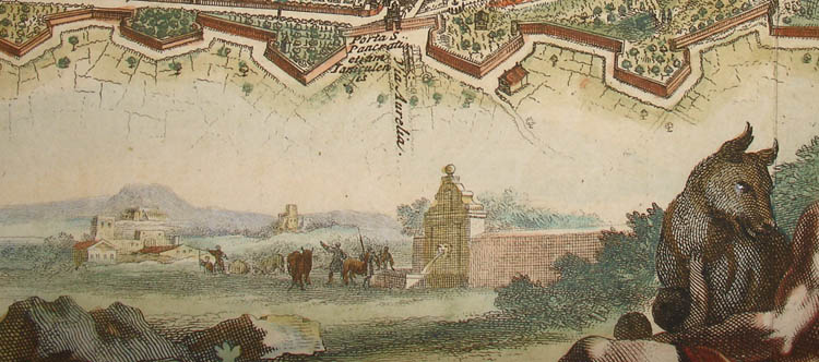 Map, Rome, Novissima et Accuratissima Romae Veteris et Novae