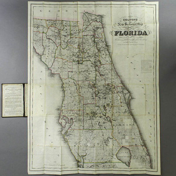 Colton New Sectional Map of the State of Florida, pocket map