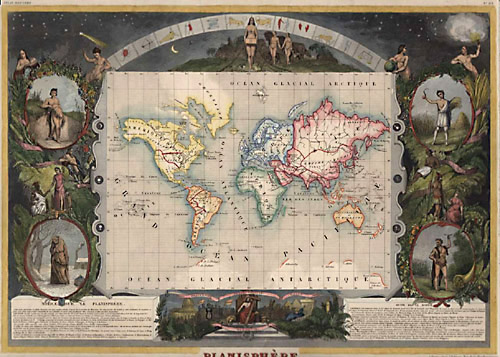 Planisphere [World Map], detail