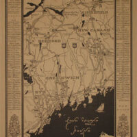 Pictorial Map, Rye, Greenwich, New Canaan, Ridgefield &amp