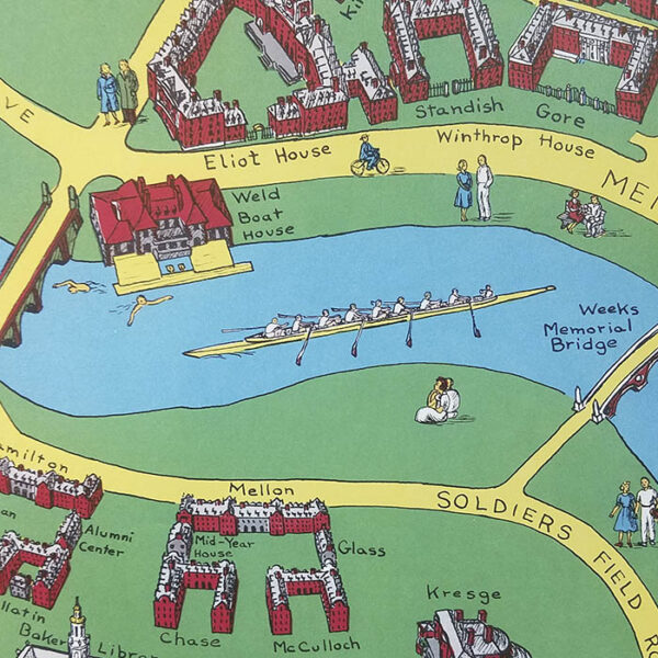 A Scott-Map of Harvard University and of Radcliffe College Cambridge, Massachusetts, detail