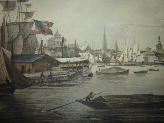 Louis Garneray, View of the Port of Boston