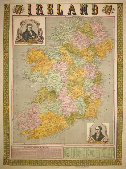 Map, Ireland, Illustrated