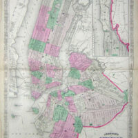 Map, Johnson’s New York and Brooklyn