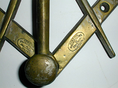 Gavel Form Masonic Bronze Door Knocker