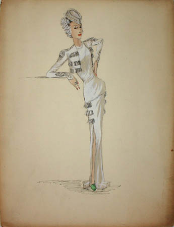 Katie Kuhn Fashion Design: Fringed Evening Gown