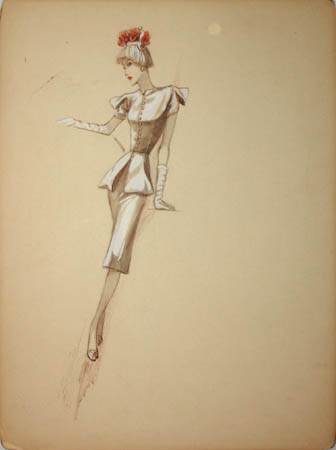 Katie Kuhn Costume Design: White Two-piece Dress.