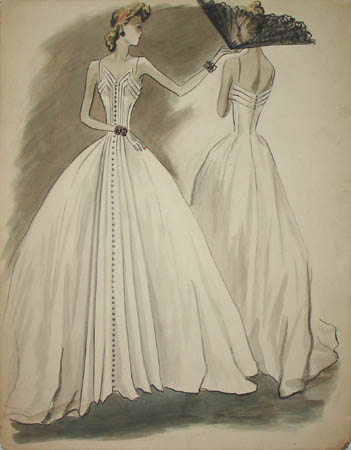 Katie Kuhn Costume Design: White Ball Gown