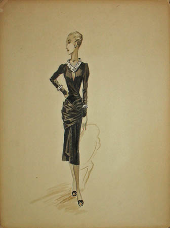 Katie Kuhn Costume Design: Fashion Design Black Evening Dress