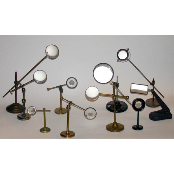 Decorative arrangement of lenses and magnifiers