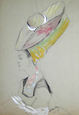 Lady in Large Headdress