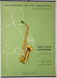 Saxophone Instrument Musical Music 1949 Decoration Vintage Poster Repro FREE SH 