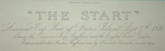 The Start: America's Cup Race off Staten Island, 1886