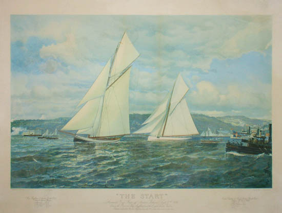 The Start: America's Cup Race off Staten Island, 1886