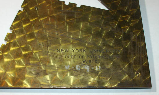 Apparatus, Psychological Testing, Six-Pointed Brass Star