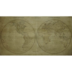 Relfe World Map, Double Hemisphere