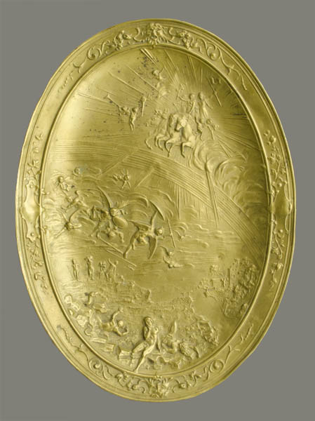 Book of Revelation Repousée Brass Plaque
