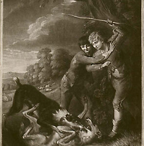 Print of Shepherd Boys and Dogs