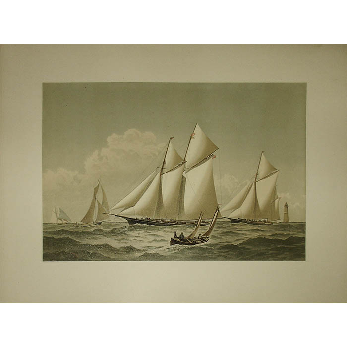 Plate 19: Minot's Ledge Light. Tempest. Viva. Fortuna. White Cap.