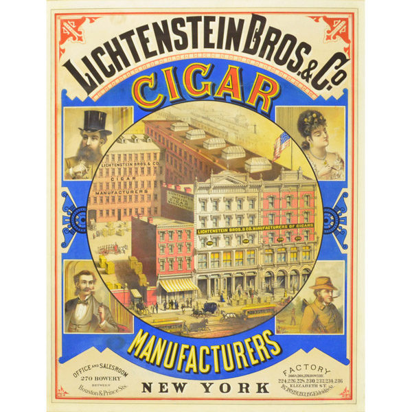 Lichtenstein Bros. & Co. Cigar Manufacturers, New York Poster