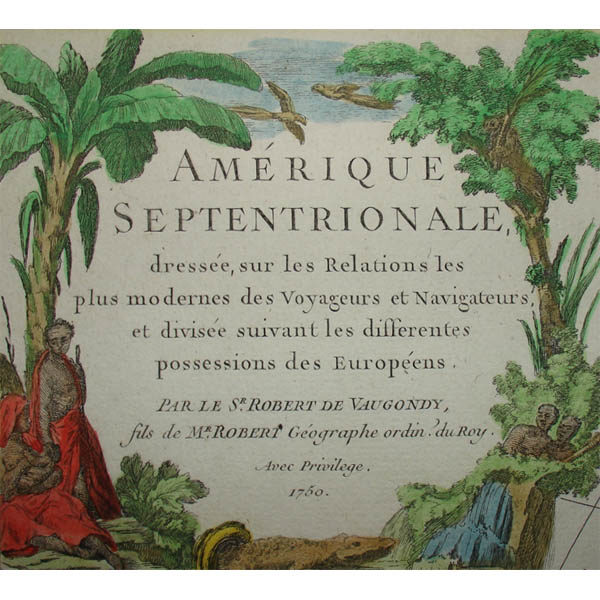 Vaugondy, Amerique Septentrionale, detail
