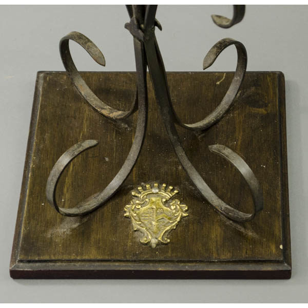 Iron Quadrant, detail of brass medallion