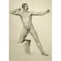 Male Nude, Archer Pose