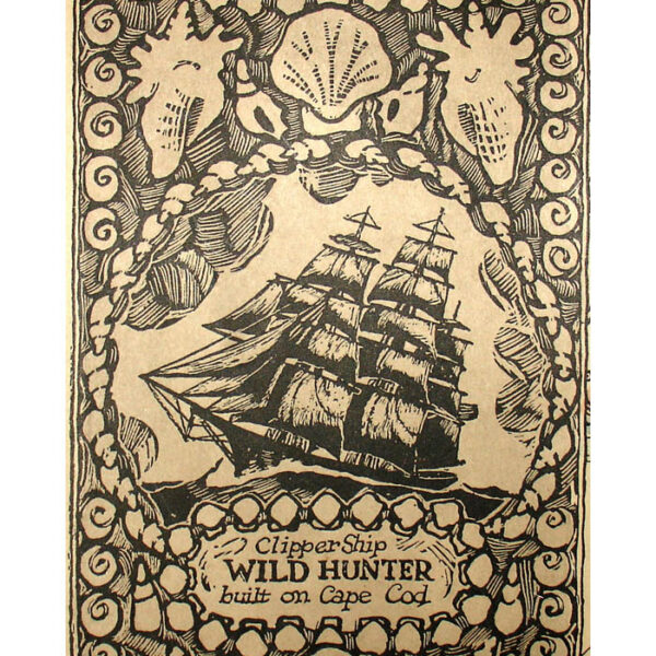 Coulton Waugh, The Map of Old Cape Cod – The land of Bold Explorers, Heroic Pilgrims, Hardy Seamen, Great Fisheries, and Famous Ships, detail