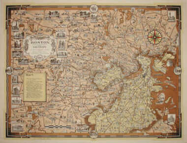 Ernest Dudley Chase, Boston (Massachusetts) and Vicinity: A Pictorial Map