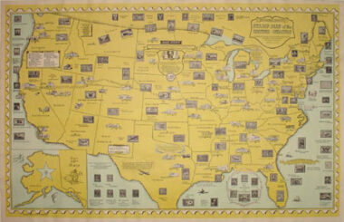 Ernest Dudley Chase, The Philatelic Institute’s Stamp Map of the United States