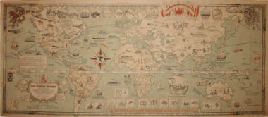 Ernest Dudley Chase, Mercator Map of the World United: A Pictorial History of Transport and Communications and Paths to Permanent Peace