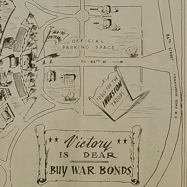 Weapons of War: An Exhibit of the Army Service Forces, Map of Central Park Great Lawn
