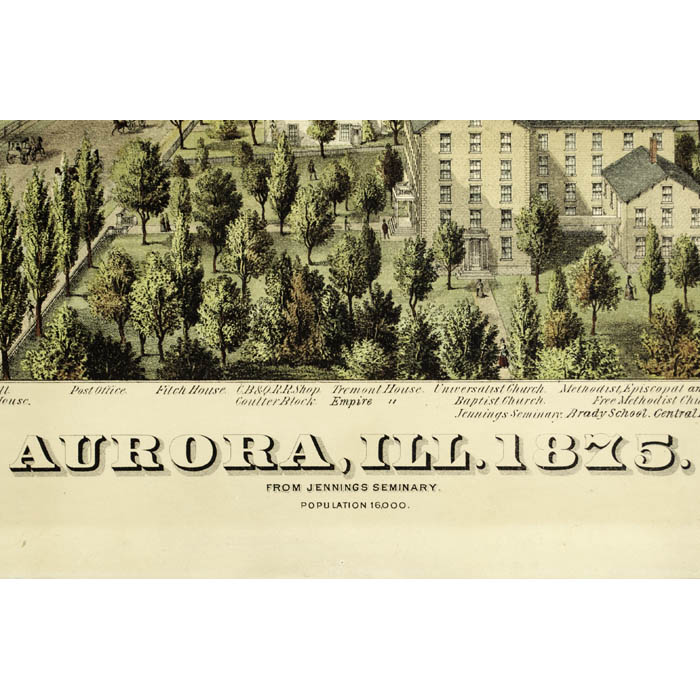 Aurora, Ill. 1875 from Jennings Seminary, detail