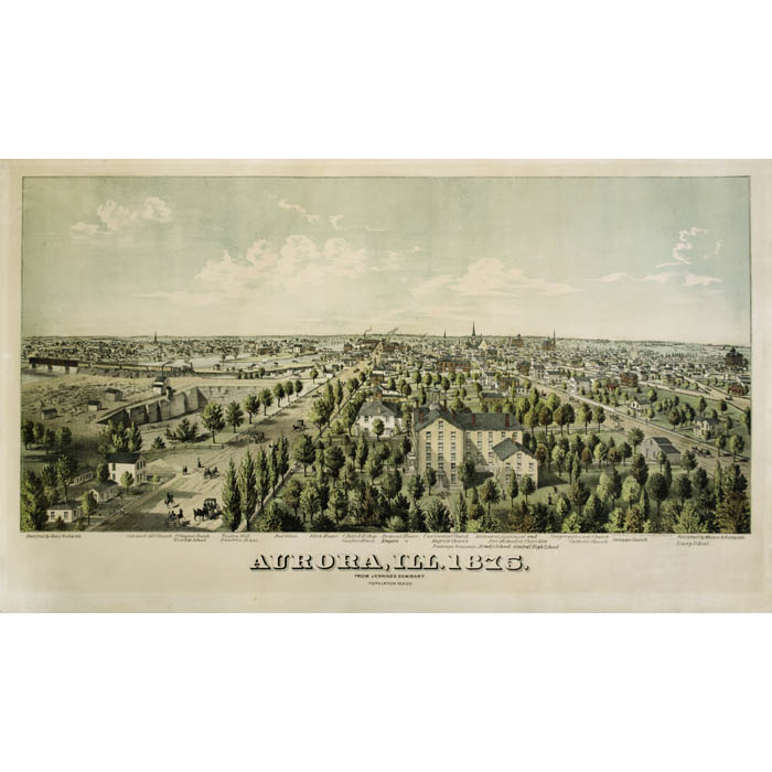 Aurora, Ill. 1875 from Jennings Seminary