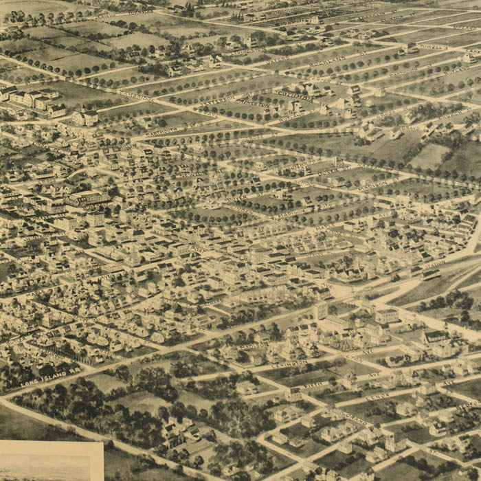 Aero-View of Westbury, Long Island, New York 1927, detail