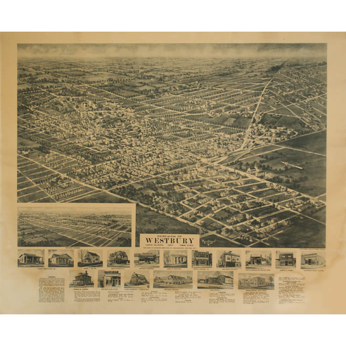Aero-View of Westbury, Long Island, New York 1927