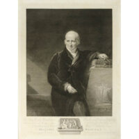 Benjamin West, portrait engraving after G.H. Harlow