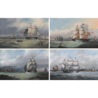 Four Paintings of British Clipper Ships by Michael Matthews