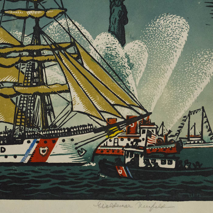 View, New York City, Harbor, Woldemar Neufeld, The Eagle and the