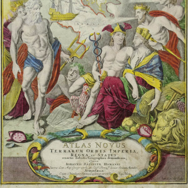 Homann, Atlas Novus Frontis Page, detail