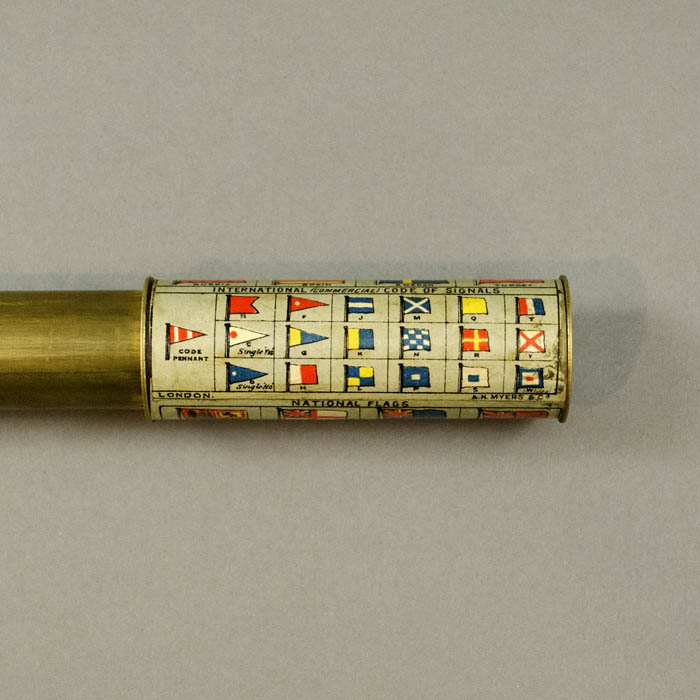 A.N. Myers Nautical Spyglass with Flag Decorations