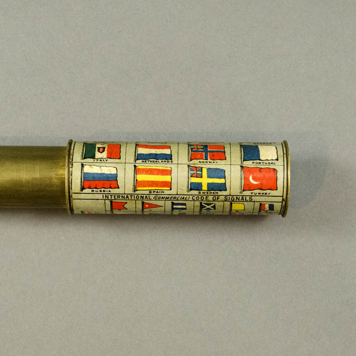 A.N. Myers Nautical Spyglass with Flag Decorations
